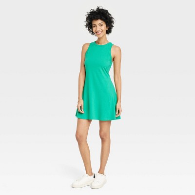 green tennis dress